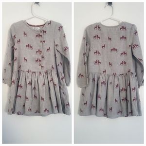 GALERIES LAFAYETTE 100% cotton grey burgundi flowy cotton dress size 5